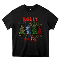Black holly jolly Christmas trees Heavy Core Tee - RanaPortraitStore