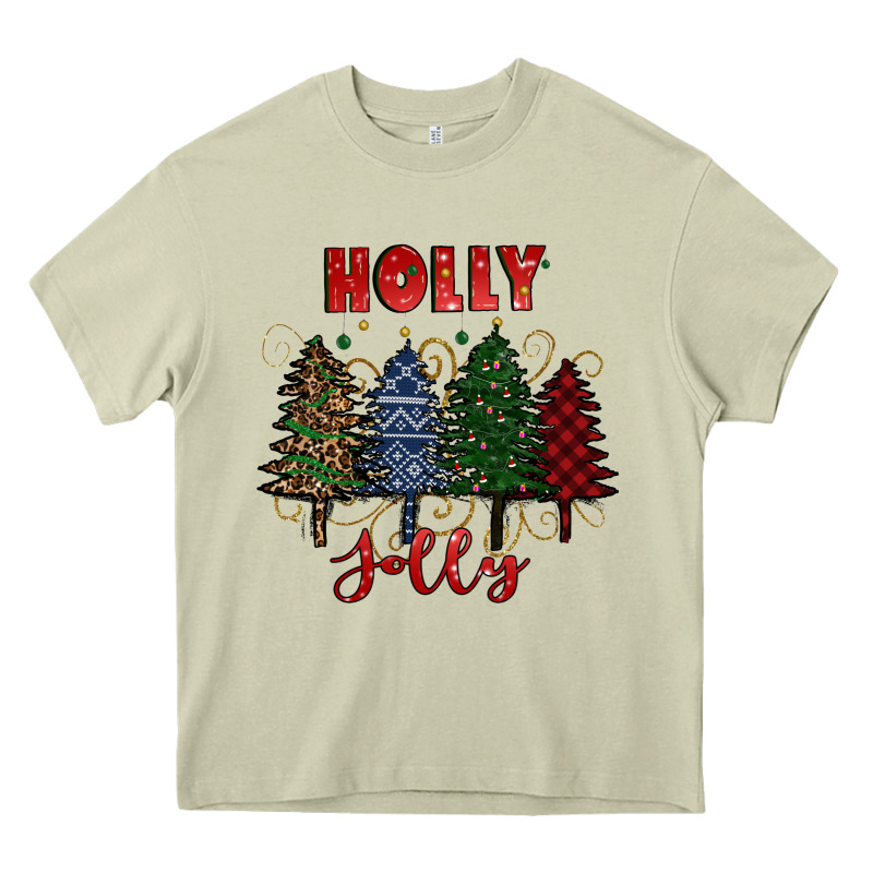 Holly Jolly Christmas Trees Heavy Core Tee by RanaPortraitStore | Teevron