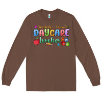 Chestnut somebody's favorite daycare teacher Long Sleeve Tee - MaliasSmallBusiness