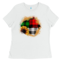 White sunflower christmas patch3 Ladies Tee - JahusDesignShop