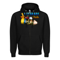 Black 1 st grade dude Zipper Hoodie - BundleAndBundleShop