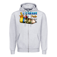 Heather Grey 1 st grade dude Zipper Hoodie - BundleAndBundleShop
