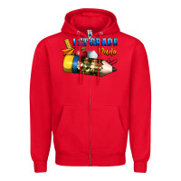 Red 1 st grade dude Zipper Hoodie - BundleAndBundleShop