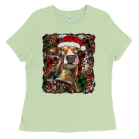 Matcha christmas heifer with leoard and cowhide Ladies Tee - RanaPortraitStore