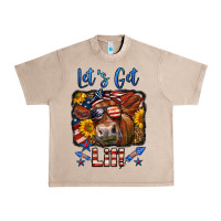 French Oak let's get lit 4th of july cow Urban Heavy Tee - LillyAllenDesigns
