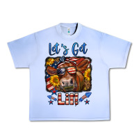 Grape Ice let's get lit 4th of july cow Urban Heavy Tee - LillyAllenDesigns