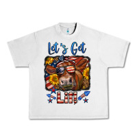 Lunar Rock let's get lit 4th of july cow Urban Heavy Tee - LillyAllenDesigns