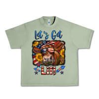 Oil Green let's get lit 4th of july cow Urban Heavy Tee - LillyAllenDesigns