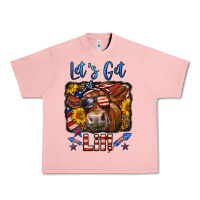 Salmon let's get lit 4th of july cow Urban Heavy Tee - LillyAllenDesigns