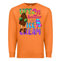 Carrot Life is better with ice cream Premium Sweatshirt - NancyCooperArtShop