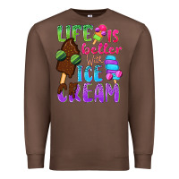 Chestnut Life is better with ice cream Premium Sweatshirt - NancyCooperArtShop