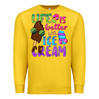 Lemon Life is better with ice cream Premium Sweatshirt - NancyCooperArtShop
