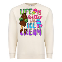 Sandshell Life is better with ice cream Premium Sweatshirt - NancyCooperArtShop
