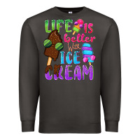 Smoke Life is better with ice cream Premium Sweatshirt - NancyCooperArtShop