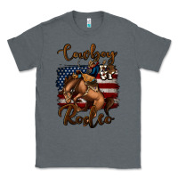 Charcoal Heather Cowboy Up Rodeo Bucking Bronco Classic Tee - Jasminsmagicworld