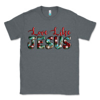 Charcoal Heather love like jesus Classic Tee - AdoDesignShop