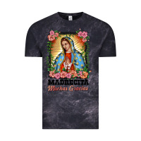 Cloud Black madrecita muchas gracias lady of Guadalupe Vintage Tee - BarkalooDesign