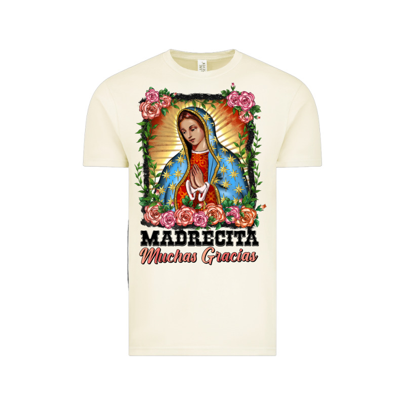 Madrecita Muchas Gracias Lady Of Guadalupe Vintage Tee by BarkalooDesign | Teevron