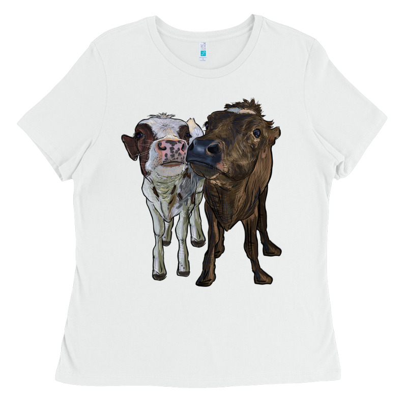 Two Heifer Cows Ladies Tee by RanaPortraitStore | Teevron