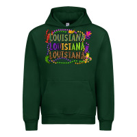 Forest Green louisiana louisiana louisiana mardi gras Urban Hoodie - OliviaCreatesArt