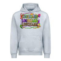 Heather Grey louisiana louisiana louisiana mardi gras Urban Hoodie - OliviaCreatesArt