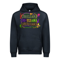 Navy louisiana louisiana louisiana mardi gras Urban Hoodie - OliviaCreatesArt