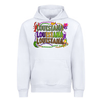 White louisiana louisiana louisiana mardi gras Urban Hoodie - OliviaCreatesArt