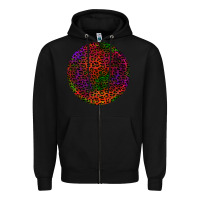 Black halloween round earrings 2 Zipper Hoodie - BundleAndBundleShop