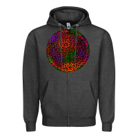 Charcoal Heather halloween round earrings 2 Zipper Hoodie - BundleAndBundleShop