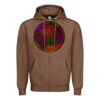 Chestnut halloween round earrings 2 Zipper Hoodie - BundleAndBundleShop