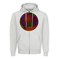 Dove Grey halloween round earrings 2 Zipper Hoodie - BundleAndBundleShop