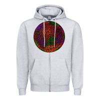 Heather Grey halloween round earrings 2 Zipper Hoodie - BundleAndBundleShop