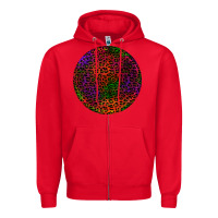 Red halloween round earrings 2 Zipper Hoodie - BundleAndBundleShop