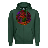 Sports Green halloween round earrings 2 Zipper Hoodie - BundleAndBundleShop