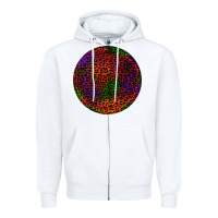 White halloween round earrings 2 Zipper Hoodie - BundleAndBundleShop