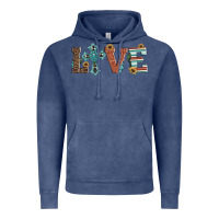 Vintage Denim western love with cross Vintage Hoodie - Artiststas