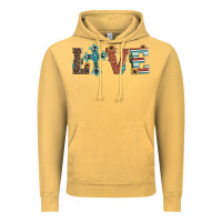 Vintage Mustard western love with cross Vintage Hoodie - Artiststas
