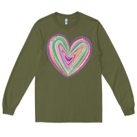 Valentine's Day Colorful Heart Long Sleeve Tee | Teevron
