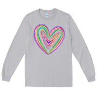 Moon Dust valentine's day colorful heart Long Sleeve Tee - MaliasSmallBusiness