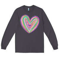 Smoke valentine's day colorful heart Long Sleeve Tee - MaliasSmallBusiness