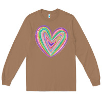 Toasted Coconut valentine's day colorful heart Long Sleeve Tee - MaliasSmallBusiness