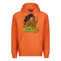 Carrot Thankful Fall with black girl Premium Hoodie - NancyCooperArtShop