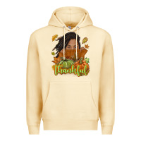 Pina Colada Thankful Fall with black girl Premium Hoodie - NancyCooperArtShop