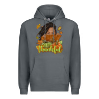 Rock Thankful Fall with black girl Premium Hoodie - NancyCooperArtShop