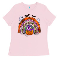 Bubblegum Pink halloween rainbow Ladies Tee - Zillion Design Studio