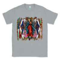 Heather Grey Lady of Guadalupe 4th of july Classic Tee - Jasminsmagicworld