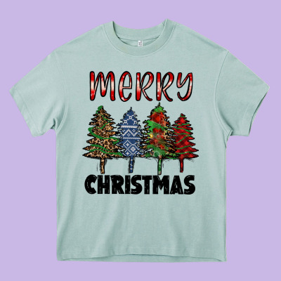 Merry Christmas Trees Heavy Core Tee Designed By Ranaportraitstore