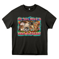 Asphalt all you need is love & coffee Heavy Core Tee - BarkalooDesign