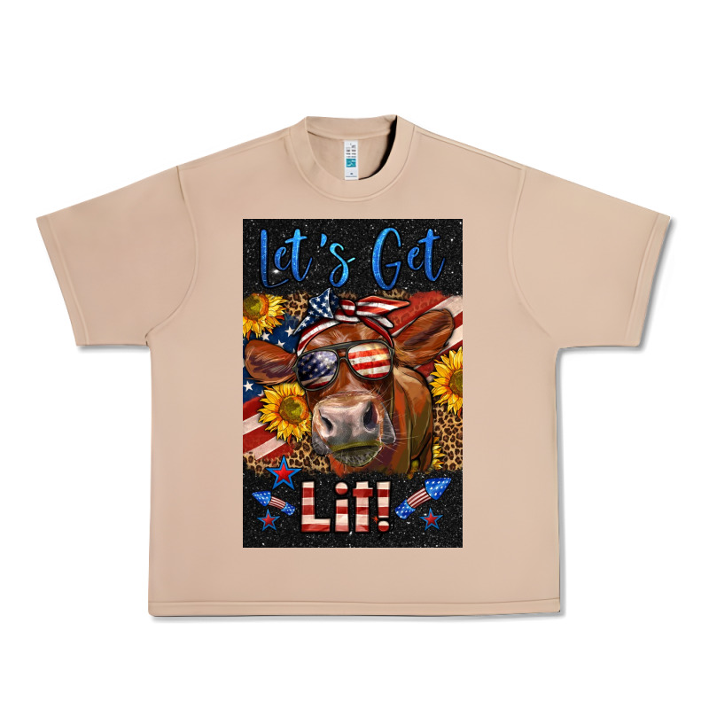 Western Let's Get Lit Cow Urban Heavy Tee by LillyAllenDesigns | Teevron