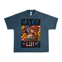 Midnight Navy Western Let's Get Lit Cow Urban Heavy Tee - LillyAllenDesigns